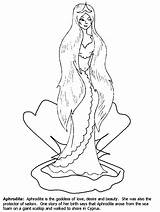Afrodita Aphrodite Mythology Grecia Coloriage Gods Goddesses Dibujar Grece Diosa Dioses Maestrasabry Dea Coloringhome Griechenland Venus Nazioni Hera Hestia Griega sketch template