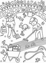 Coloring Pages Garden Japanese Getcolorings Colouring Gardening Kids sketch template