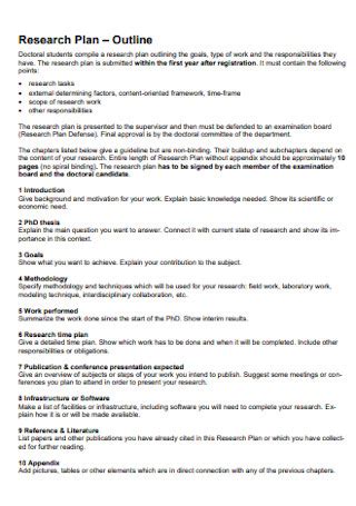 sample research plan templates   ms word