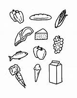 Coloring Food Pages Printable Groups Kids Items Colouring Group Dairy Healthy Sheets Print Junk Color Clipart Eating Protein Drawing Popular sketch template
