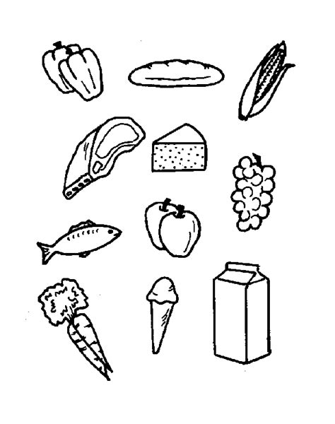 printable pictures  food coloring pages