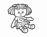 Doll Toy Coloring Coloringcrew sketch template