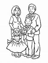 Family Coloring Beautiful Drawing Pages Draw Drawings Cartoon Familie Easy Coloringsky sketch template