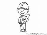 Engineer Colouring Coloring Pages Children Sheet Template sketch template