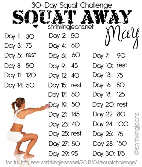 30 day squat challenge by shrinkingjeans sisterhoodsquats exercise