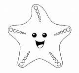 Starfish Coloring Pages Printable Fish Star Little Sea Color Crafts Kids Print Animals Craft Printcolorcraft sketch template