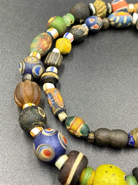 Old Ancient Antique Egyptian Glass Beads Circa 1st Century Bc Etsy