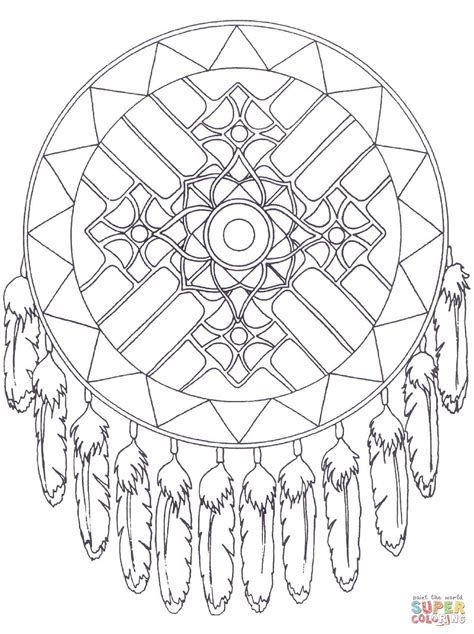 dream catcher coloring pages    print