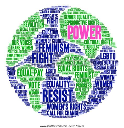 Power Womens Rights Word Cloud On Stock Vector Royalty Free 582169630