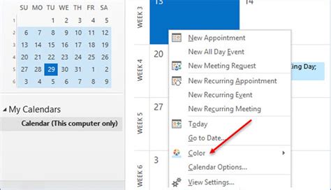 outlook calendar colors changed