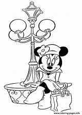 Minnie Coloring Disney French Pages Printable sketch template