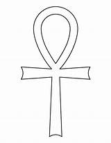 Ankh Egyptian Tattoo Template Symbols Templates Coloring Stencil Printable Egypt Ancient Symbol Pages Stencils Outline Cross Patterns Crafts Painting Printables sketch template