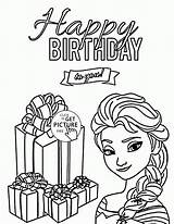 Birthday Coloring Pages Frozen Happy Elsa Kids Printable Hey Duggee Color Princess Getcolorings Girls Froze Getdrawings Visit Wuppsy Print sketch template
