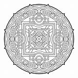 Coloring Pages Geometric Sacred Geometry Therapy Cool Color Printable Adults Circle Fractal Aztec Mandala Book Vermont Coloring4free Para Complex Beaver sketch template