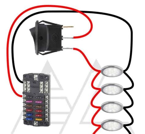 wiring led lights    battery  switch