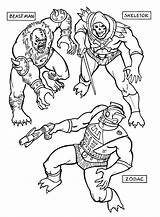 Coloring Pages Man Universe Beastman Skeletor Color Masters Character Book He sketch template