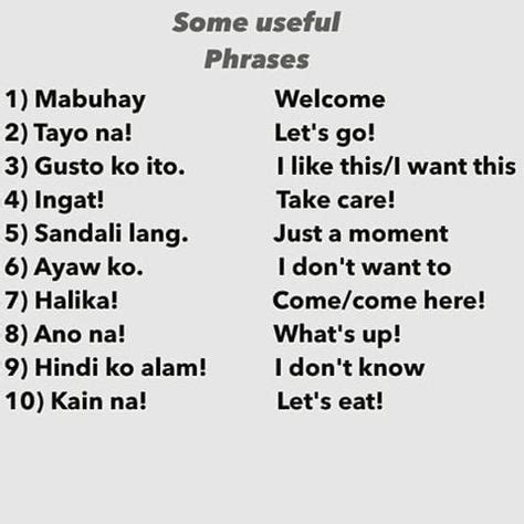 basic tagalog images tagalog tagalog words filipino words