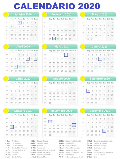calendario feriados imprimir planejamentos