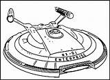 Spaceship Trek Enterprise Starship sketch template