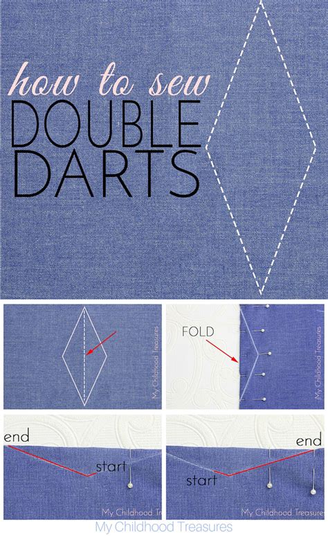 sew darts sewing diamond  double darts treasurie