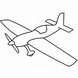 Airplane Coloring Plane Drawing Simple Easy Sketch Propeller War Transportation Kids Airplanes Military Pages Line Basic Drawings Printable Aeroplane Color sketch template