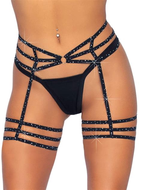 Multi Strap Garter Belt Women S Sexy Lingerie Leg Avenue
