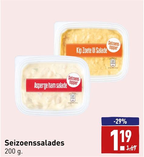 seizoenssalades aanbieding bij aldi