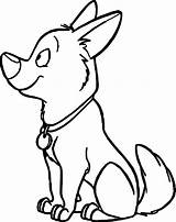 Bolt Coloring Pages Movie Cute sketch template