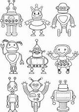 Robot Coloring Robots Pages Kids Coloriage Printable Drawing Cute Print Sheet Dessin Easy Les Tulamama Enfant Colorier Motif Depositphotos Pt sketch template