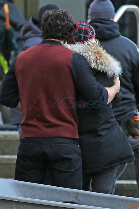 sam and aaron taylor johnson kiss on the set of fifty shades of grey and dakota johnson kisses