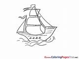 Coloring Pages Caravel Ship Kids Sheet Title sketch template