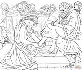 Semana Colorir Desenhos Washes Mary Perfume Disciples Anoints Jerusalen Coloringhome Peters Supercoloring Lava Pés sketch template