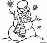 Snowman Coloring Pages Drawing Line Printable Gentle Holidays Christmas Kids Smilling Snowmen Easy Cute Colouring Drawings Snow Color Family Funny sketch template