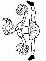 Cheerleader Cheer sketch template