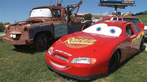 From Tow Mater To Lightning Mcqueen Auto Body Shop Recreates Movie