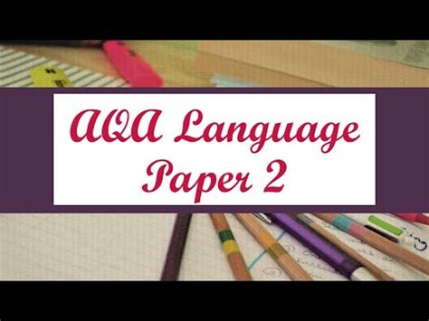 aqa language paper  question  youtube