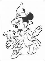 Coloring Halloween Mickey Mouse Pages Minnie Popular sketch template