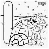 Coloring Sesame Street Telly Monster Igloo Elmo House sketch template