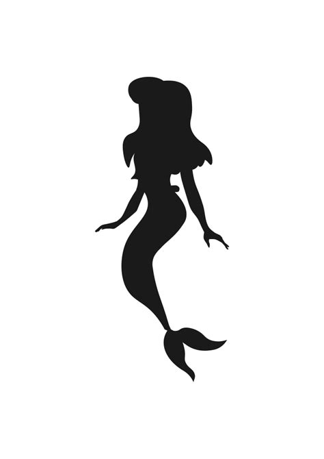 female mermaid silhouette  svg file  members svg heart