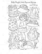 Dolly Dingle Identification Paper Dolls Pt Guide Missy Miss sketch template