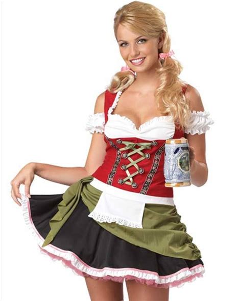 women s bavarian bar maid costume german oktoberfest beer girl