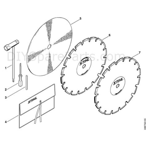 stihl ts  disc cutter ts parts diagram  tools