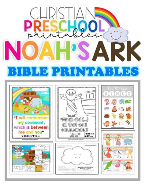 noahs ark preschool printables christian preschool printables