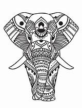Coloring Elephant Pages Mandala Adults Zen Adult Animal Aztec Color Drawing Head Colouring Elephants Pattern Animals Getcolorings Printable Asian Kids sketch template