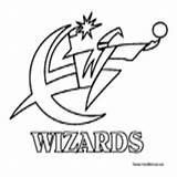 Coloring Wizards Washington Basketball Pages Nba Colormegood Sports sketch template