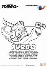 Turbo Coloring Pages Snail Mcqueen Lightning Printable Template Supercoloring Categories sketch template