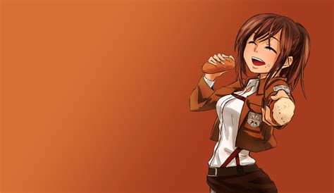 Simple Background Anime Girls Blouse Sasha Shingeki No Kyojin Anime