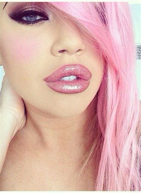 pink hair and big pink lips torontoguy
