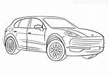 Coloring Cayenne Porschecayenne X5 sketch template