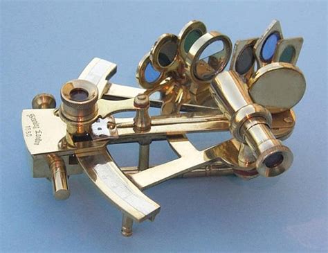 four inch stanley london 1880 reproduction brass sextant from the brass compass